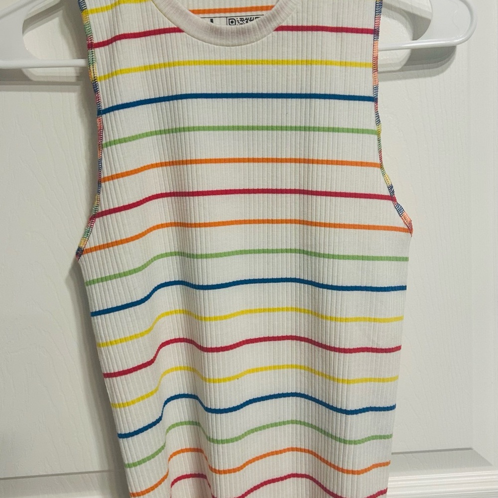 The Phluid Project Multicolor Striped PRIDE Top